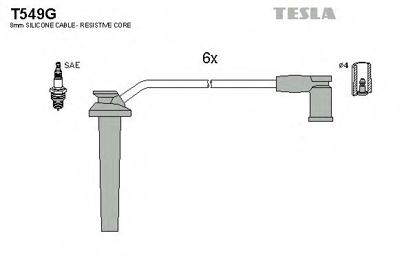 Set cablaj aprindere FORD MONDEO II (BAP) (1996 - 2000) TESLA T549G piesa NOUA