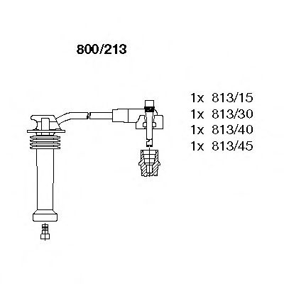 Set cablaj aprindere FORD MONDEO II (BAP) (1996 - 2000) BREMI 800/213 piesa NOUA