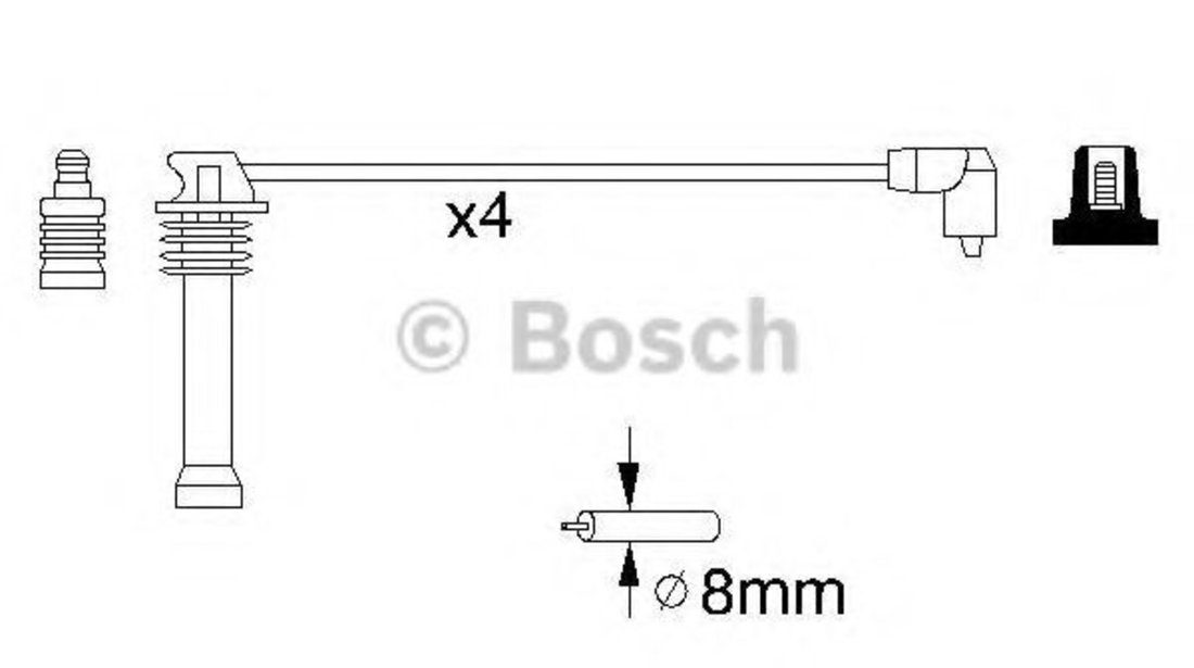 Set cablaj aprindere FORD MONDEO II Limuzina (BFP) (1996 - 2000) BOSCH 0 986 357 141 piesa NOUA