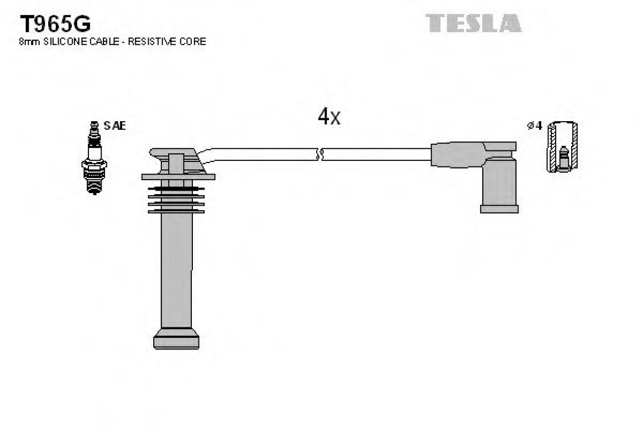 Set cablaj aprindere FORD MONDEO III (B5Y) (2000 - 2007) TESLA T965G piesa NOUA