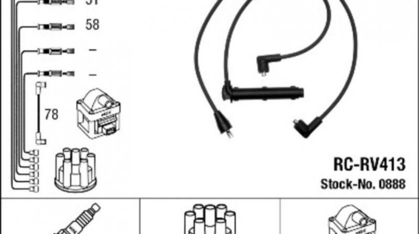 Set cablaj aprindere Ford SIERRA hatchback (GBC, GBG) 1987-1993 #2 0300891390