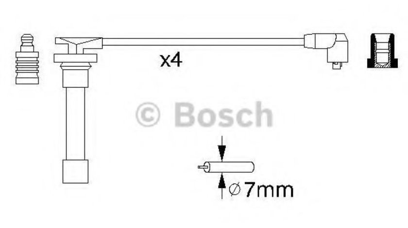 Set cablaj aprindere HONDA CIVIC VI Hatchback (EJ, EK) (1995 - 2001) BOSCH 0 986 356 721 piesa NOUA