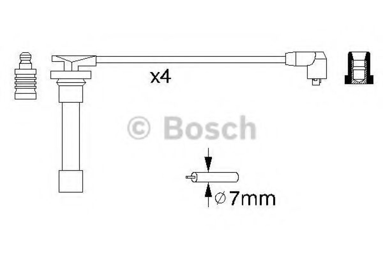 Set cablaj aprindere HONDA HR-V (GH) (1999 - 2006) BOSCH 0 986 356 721 piesa NOUA