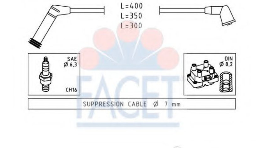 Set cablaj aprindere HYUNDAI ACCENT II limuzina (LC) (1999 - 2006) FACET 4.7119 piesa NOUA