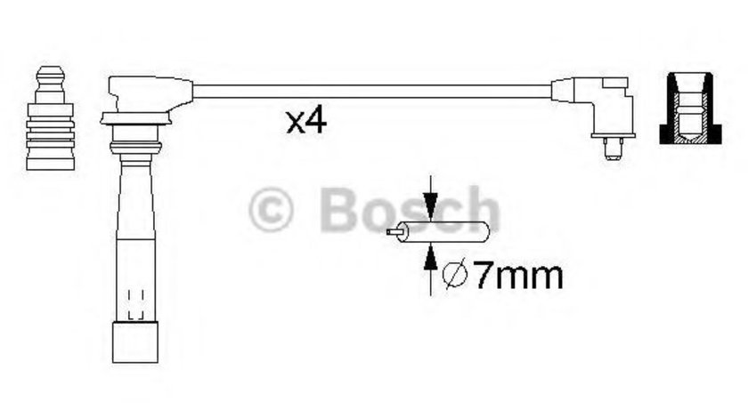 Set cablaj aprindere HYUNDAI COUPE (RD) (1996 - 2002) BOSCH 0 986 356 970 piesa NOUA