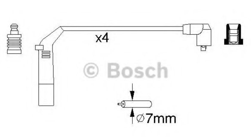 Set cablaj aprindere HYUNDAI GETZ (TB) (2002 - 2010) BOSCH 0 986 356 898 piesa NOUA