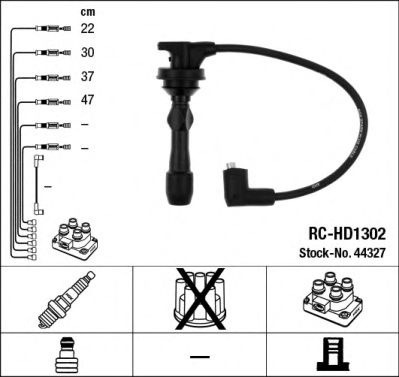 Set cablaj aprindere HYUNDAI i20 (PB, PBT) (2008 - 2014) NGK 44327 piesa NOUA