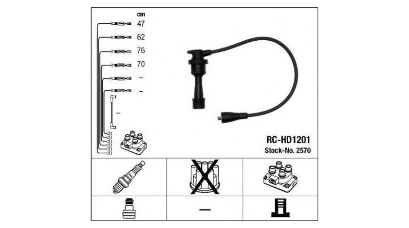 Set cablaj aprindere Hyundai LANTRA (J-1) 1990-1995 #2 0986356843