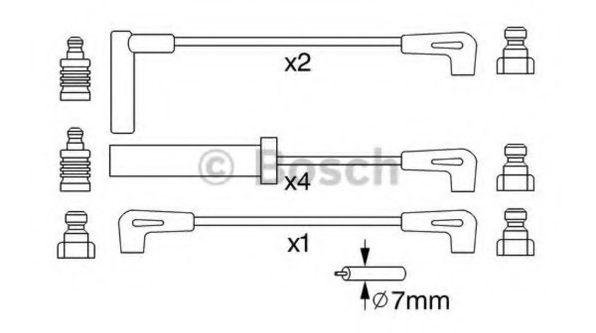 Set cablaj aprindere JEEP CHEROKEE (XJ) (1983 - 2001) BOSCH 0 986 357 229 piesa NOUA