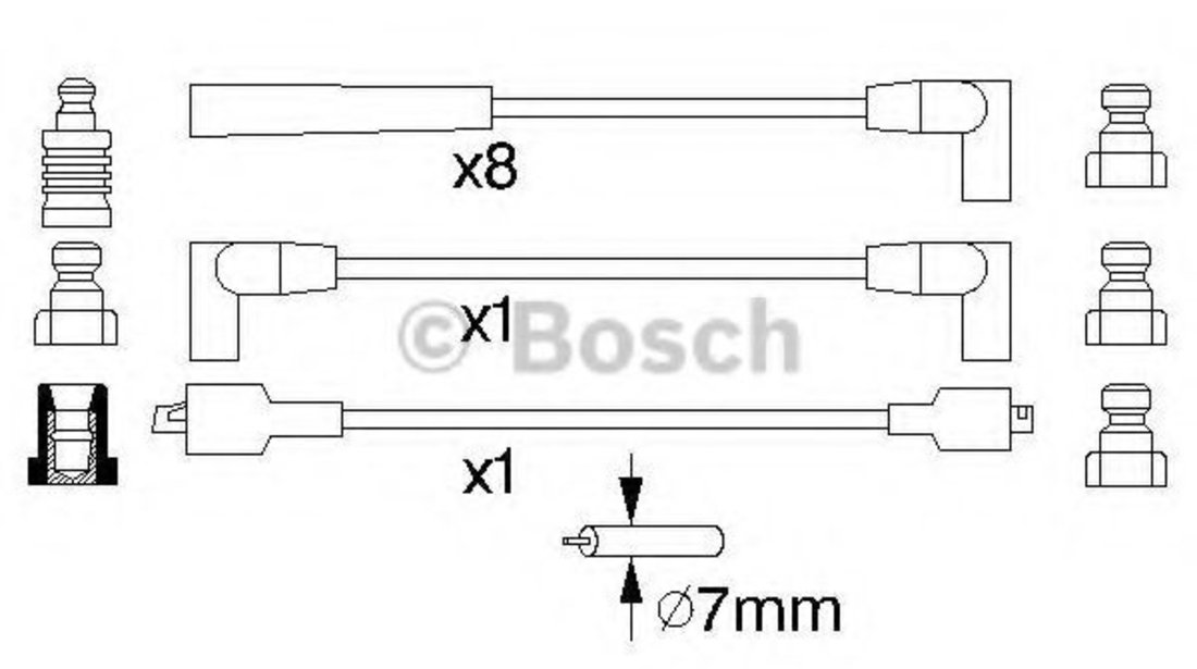 Set cablaj aprindere JEEP GRAND CHEROKEE I (ZJ) (1991 - 1999) BOSCH 0 986 357 118 piesa NOUA