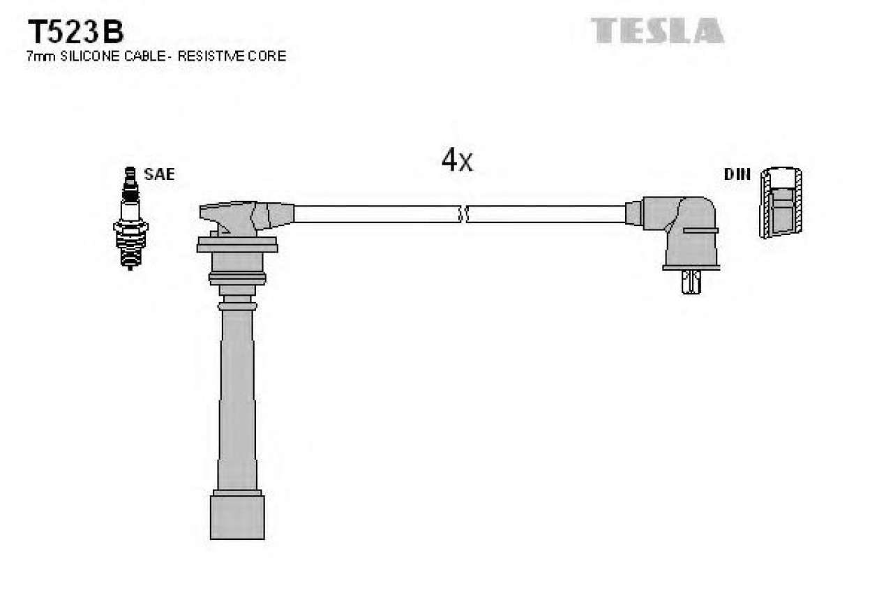 Set cablaj aprindere KIA RIO II (JB) (2005 - 2016) TESLA T523B piesa NOUA