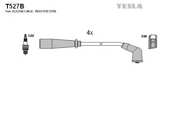 Set cablaj aprindere KIA RIO limuzina (DC) (2000 - 2005) TESLA T527B piesa NOUA