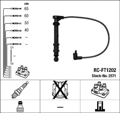 Set cablaj aprindere LANCIA LYBRA (839AX) (1999 - 2005) NGK 2571 piesa NOUA