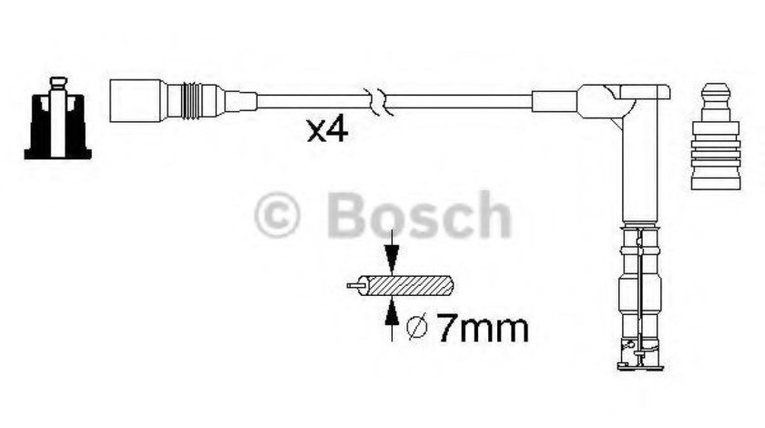 Set cablaj aprindere MERCEDES C-CLASS (W202) (1993 - 2000) BOSCH 0 986 356 351 piesa NOUA