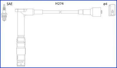 Set cablaj aprindere MERCEDES C-CLASS (W202) (1993 - 2000) HITACHI 134775 piesa NOUA