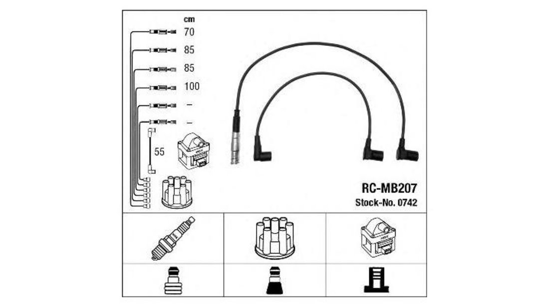 Set cablaj aprindere Mercedes COUPE (C124) 1987-1993 #2 0356912874