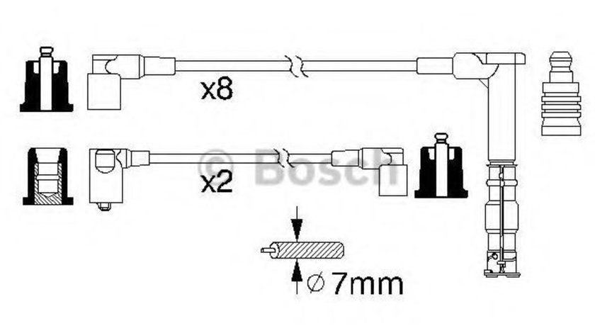 Set cablaj aprindere MERCEDES E-CLASS Combi (S210) (1996 - 2003) BOSCH 0 986 356 315 piesa NOUA