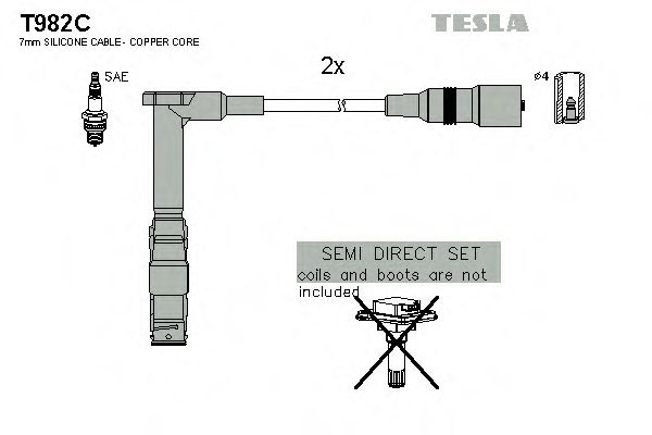 Set cablaj aprindere MERCEDES E-CLASS (W210) (1995 - 2003) TESLA T982C piesa NOUA