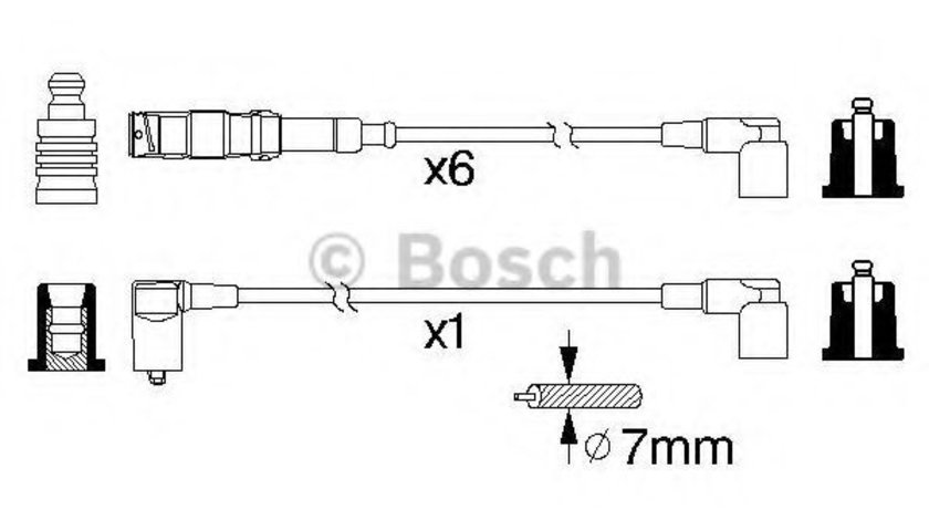 Set cablaj aprindere MERCEDES G-CLASS Cabrio (W463) (1989 - 2016) BOSCH 0 986 356 332 piesa NOUA