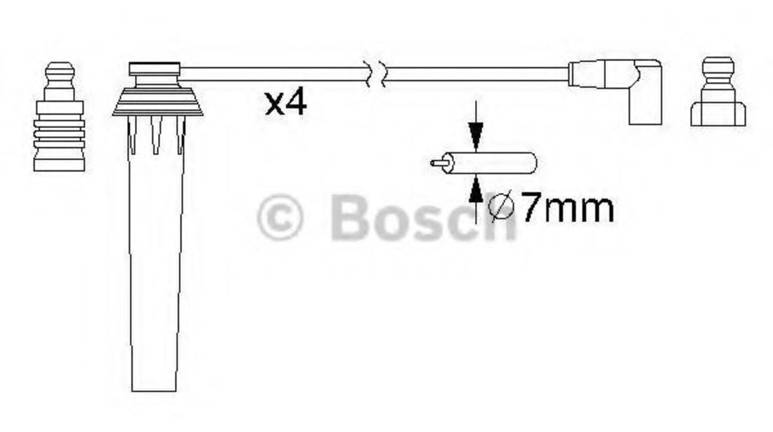 Set cablaj aprindere MINI MINI Cabriolet (R52) (2004 - 2007) BOSCH 0 986 357 192 piesa NOUA