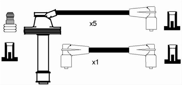Set Cablaj Aprindere Ngk Dacia 8468
