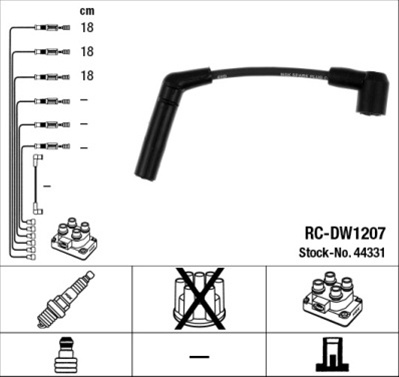 Set Cablaj Aprindere Ngk Daewoo 44331