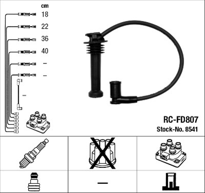 Set Cablaj Aprindere Ngk Ford 8541