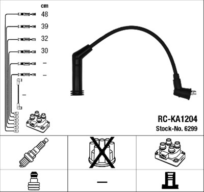 Set Cablaj Aprindere Ngk Kia 6299