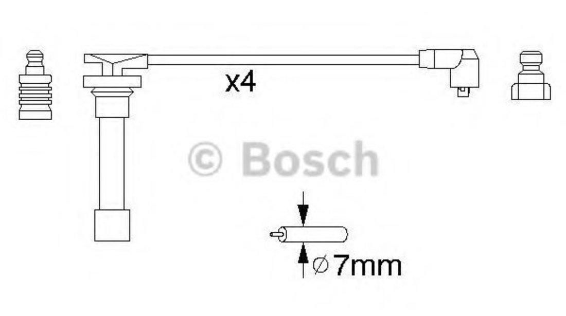 Set cablaj aprindere NISSAN ALMERA I Hatchback (N15) (1995 - 2000) BOSCH 0 986 356 821 piesa NOUA