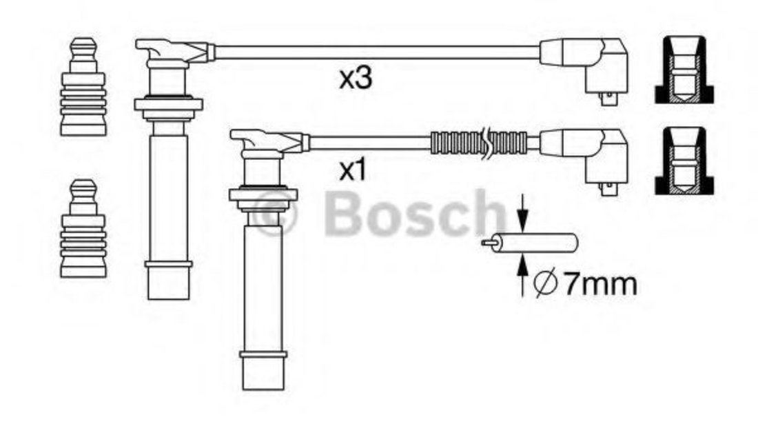 Set cablaj aprindere NISSAN ALMERA I Hatchback (N15) (1995 - 2000) BOSCH 0 986 357 239 piesa NOUA