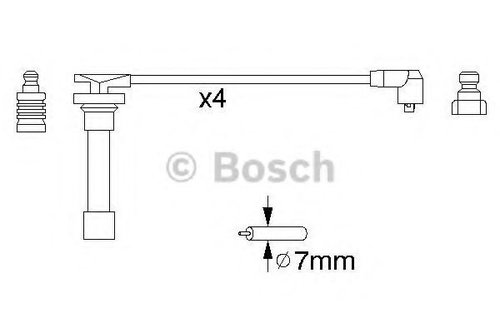 Set cablaj aprindere NISSAN ALMERA I (N15) (1995 - 2000) BOSCH 0 986 356 821 piesa NOUA
