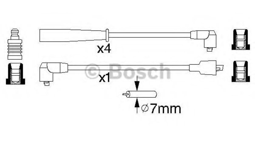 Set cablaj aprindere NISSAN TERRANO II (R20) (1992 - 2007) BOSCH 0 986 356 807 piesa NOUA