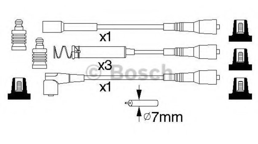 Set cablaj aprindere OPEL ASTRA F Combi (51, 52) (1991 - 1998) BOSCH 0 986 356 801 piesa NOUA