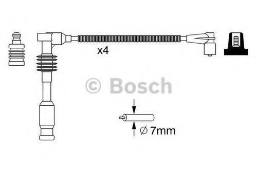 Set cablaj aprindere OPEL ASTRA F Combi (51, 52) (1991 - 1998) BOSCH 0 986 357 234 piesa NOUA