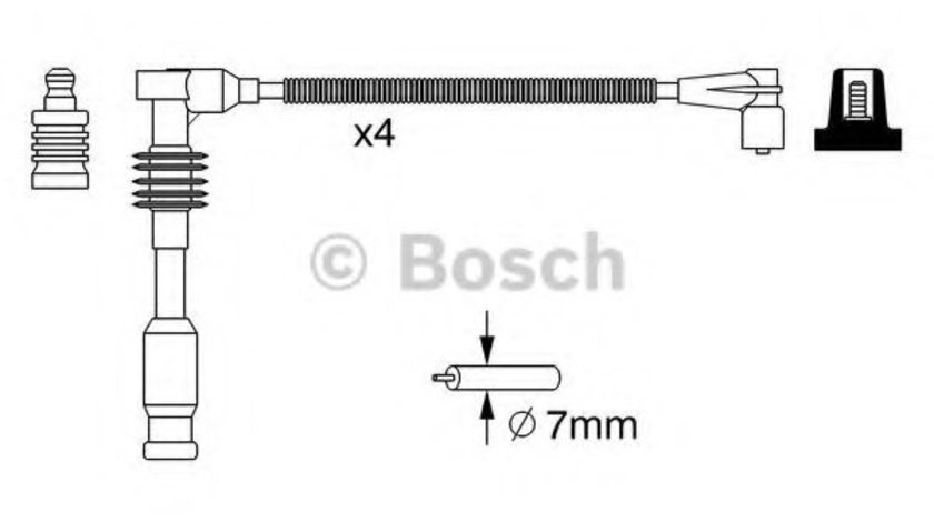 Set cablaj aprindere OPEL ASTRA F Combi (51, 52) (1991 - 1998) BOSCH 0 986 357 234 piesa NOUA