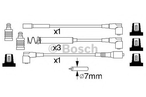 Set cablaj aprindere OPEL ASTRA F Combi (51, 52) (1991 - 1998) BOSCH 0 986 356 747 piesa NOUA