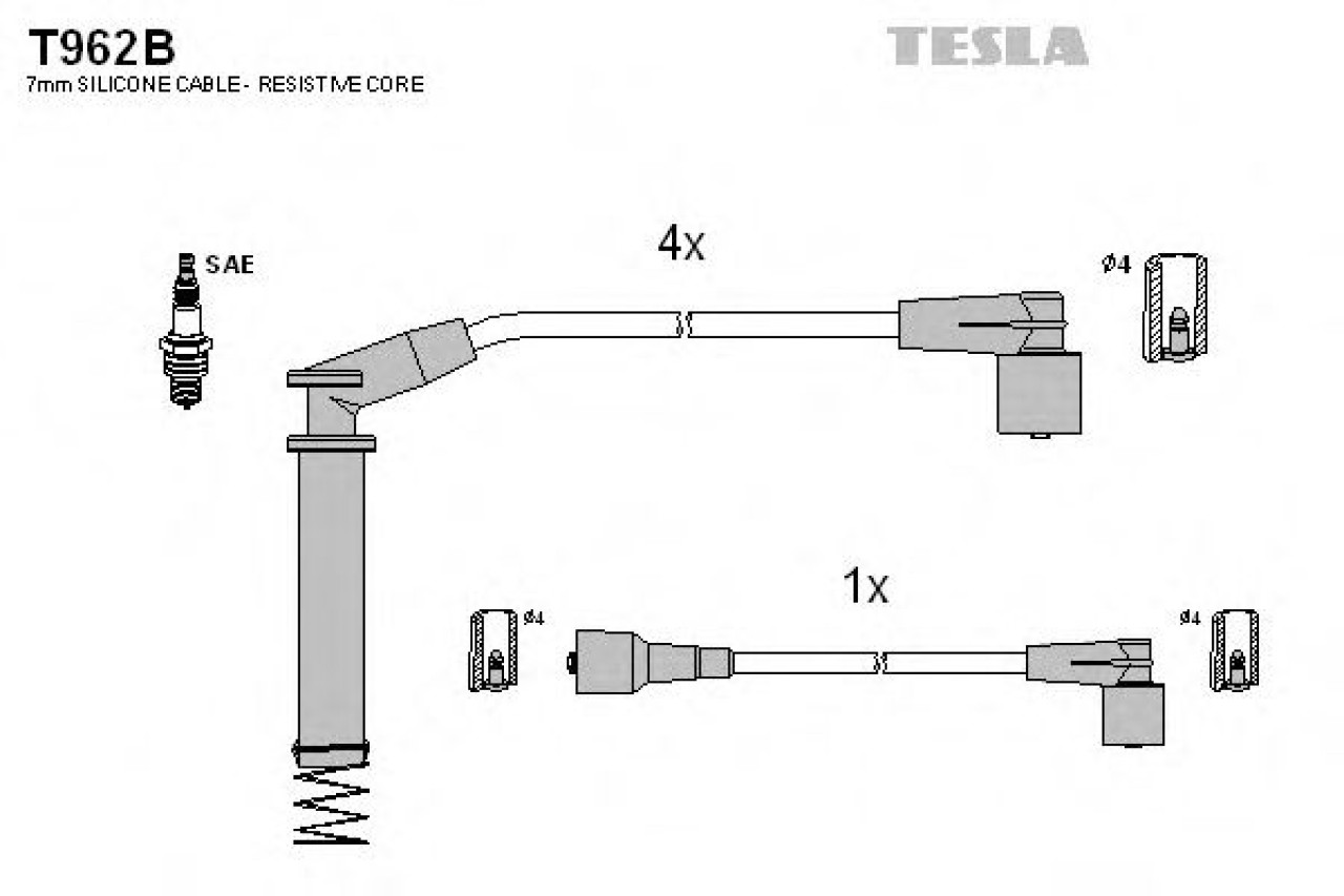 Set cablaj aprindere OPEL ASTRA F Hatchback (53, 54, 58, 59) (1991 - 1998) TESLA T962B piesa NOUA