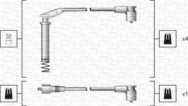 Set cablaj aprindere OPEL ASTRA F Hatchback (53, 54, 58, 59) (1991 - 1998) MAGNETI MARELLI 941318111154 piesa NOUA