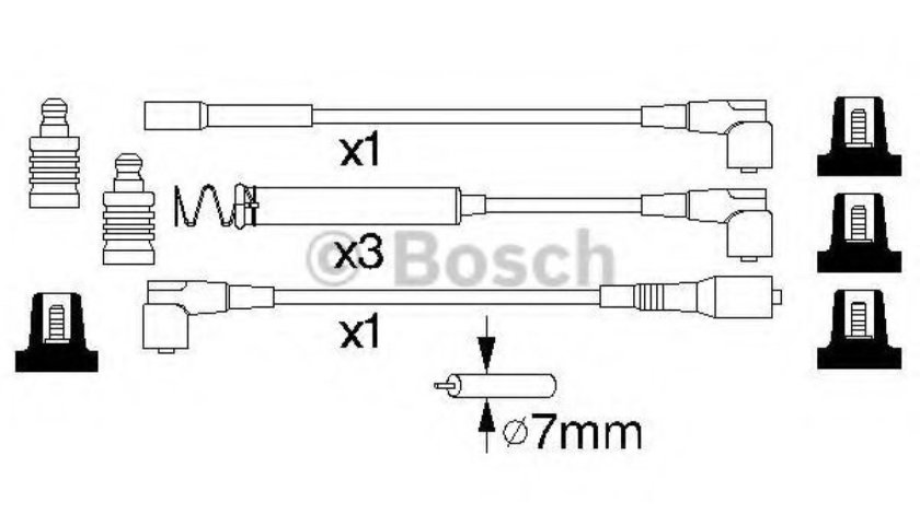 Set cablaj aprindere OPEL ASTRA F Hatchback (53, 54, 58, 59) (1991 - 1998) BOSCH 0 986 356 747 piesa NOUA