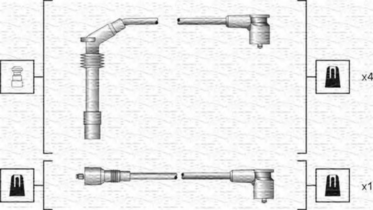Set cablaj aprindere OPEL ASTRA F Hatchback (53, 54, 58, 59) (1991 - 1998) MAGNETI MARELLI 941318111140 piesa NOUA