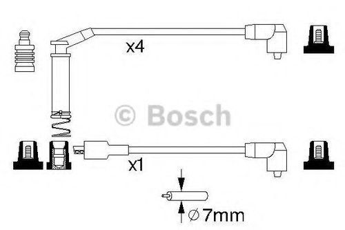 Set cablaj aprindere OPEL ASTRA F Hatchback (53, 54, 58, 59) (1991 - 1998) BOSCH 0 986 357 127 piesa...
