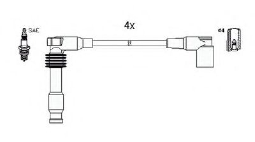 Set cablaj aprindere OPEL ASTRA G Combi (F35) (1998 - 2009) HITACHI 134759 piesa NOUA
