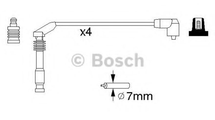 Set cablaj aprindere OPEL ASTRA G Limuzina (F69) (1998 - 2009) BOSCH 0 986 357 126 piesa NOUA