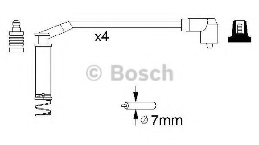 Set cablaj aprindere OPEL CORSA B (73, 78, 79) (1993 - 2002) BOSCH 0 986 357 124 piesa NOUA