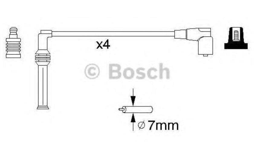 Set cablaj aprindere OPEL CORSA B (73, 78, 79) (1993 - 2002) BOSCH 0 986 356 778 piesa NOUA