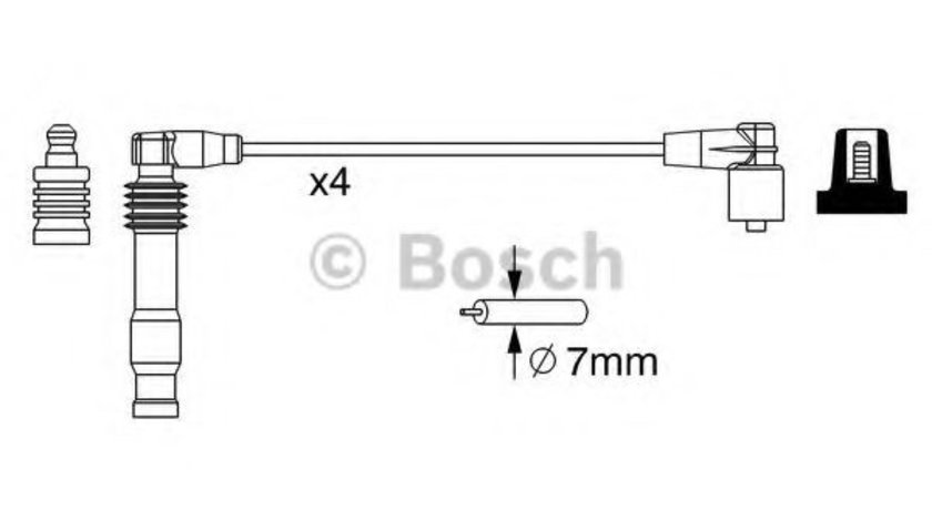 Set cablaj aprindere OPEL FRONTERA A (5_MWL4) (1992 - 1998) BOSCH 0 986 357 228 piesa NOUA