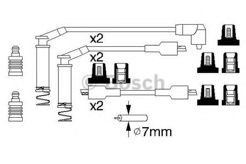 Set cablaj aprindere OPEL FRONTERA A Sport (5_SUD2) (1992 - 1998) BOSCH 0 986 357 125 piesa NOUA