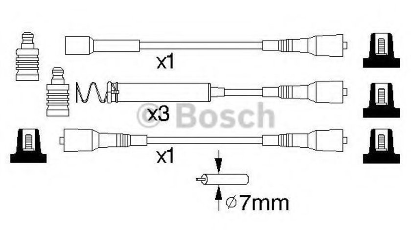 Set cablaj aprindere OPEL FRONTERA A Sport (5_SUD2) (1992 - 1998) BOSCH 0 986 356 850 piesa NOUA