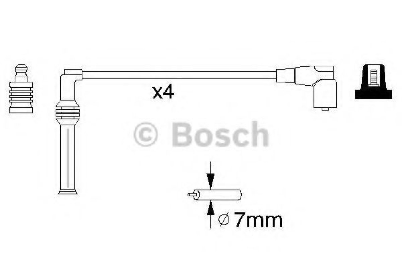 Set cablaj aprindere OPEL TIGRA (95) (1994 - 2000) BOSCH 0 986 356 778 piesa NOUA