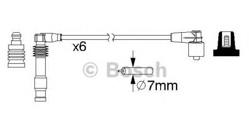 Set cablaj aprindere OPEL VECTRA B (36) (1995 - 2002) BOSCH 0 986 357 162 piesa NOUA